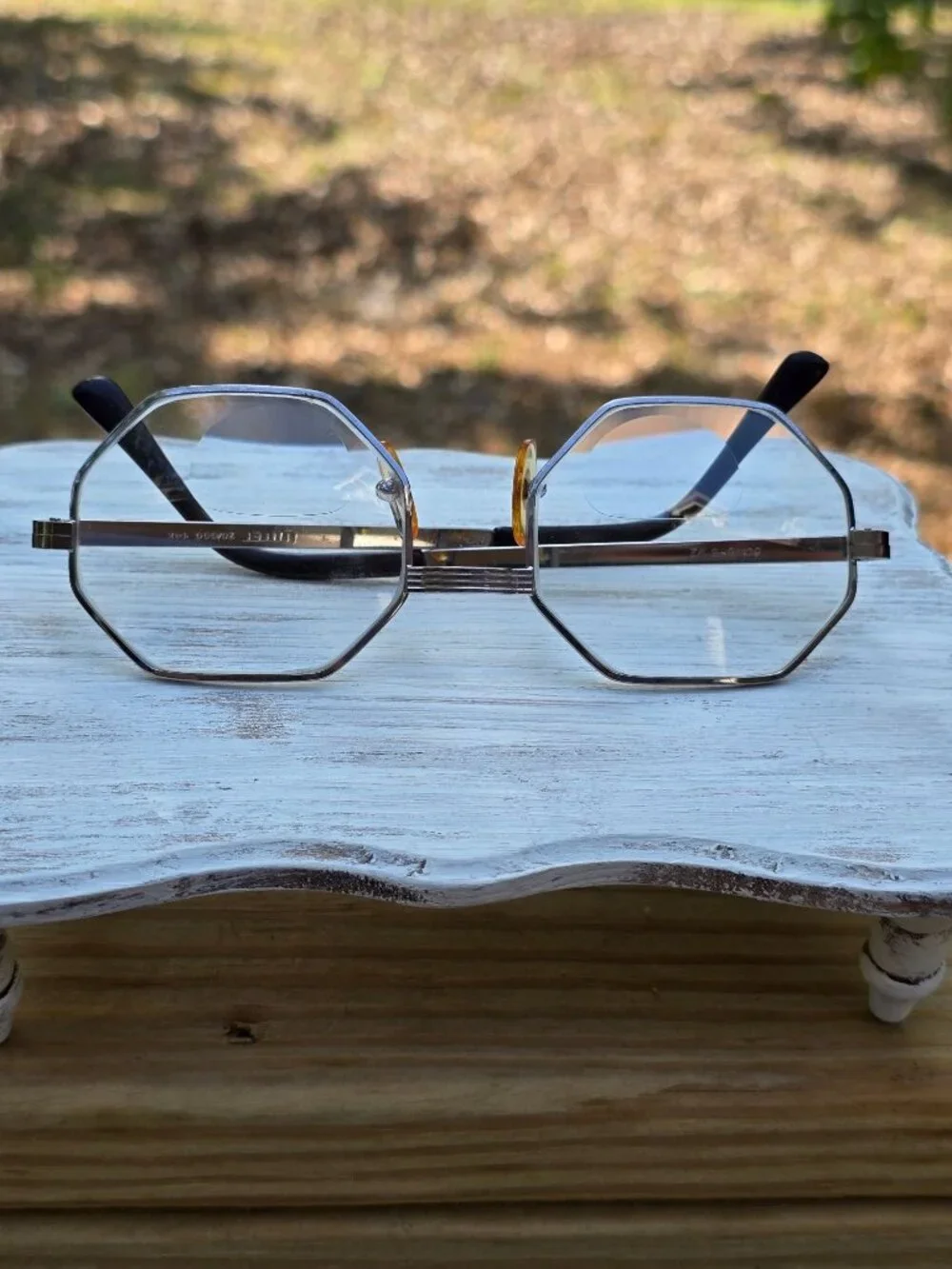 Vtg 80s Cottet France 20/000 14K Gold Filled Octagonal Bifocal Eyeglass Frames